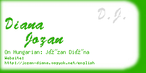 diana jozan business card